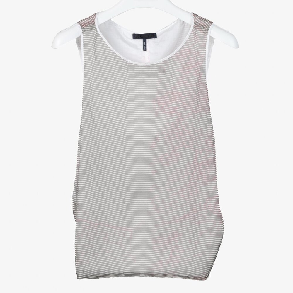Jil Sander Striped Topographic Tank Blouse